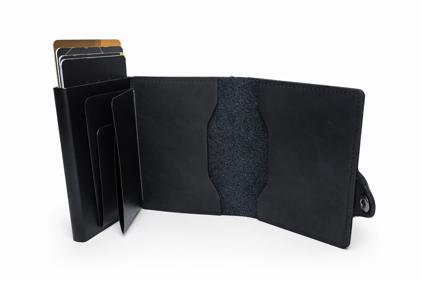 Billetera Hombre Tarjetero Anticlonación Rfid Pop Up Automático