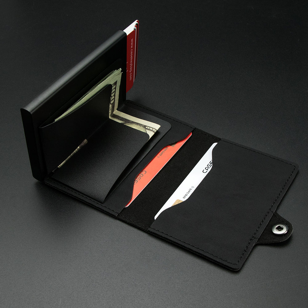 Billetera Hombre Tarjetero Anticlonación Rfid Pop Up Automático