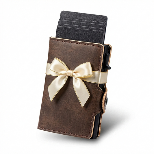 Billetera Tarjetero Vintage Anticlonación Rfid Pop Up Automático Aluminio