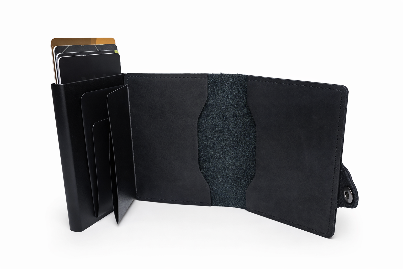 Billetera Hombre Tarjetero Anticlonación Rfid Pop Up Automático